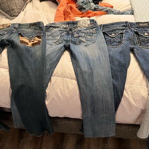 3 pairs of miss me jeans